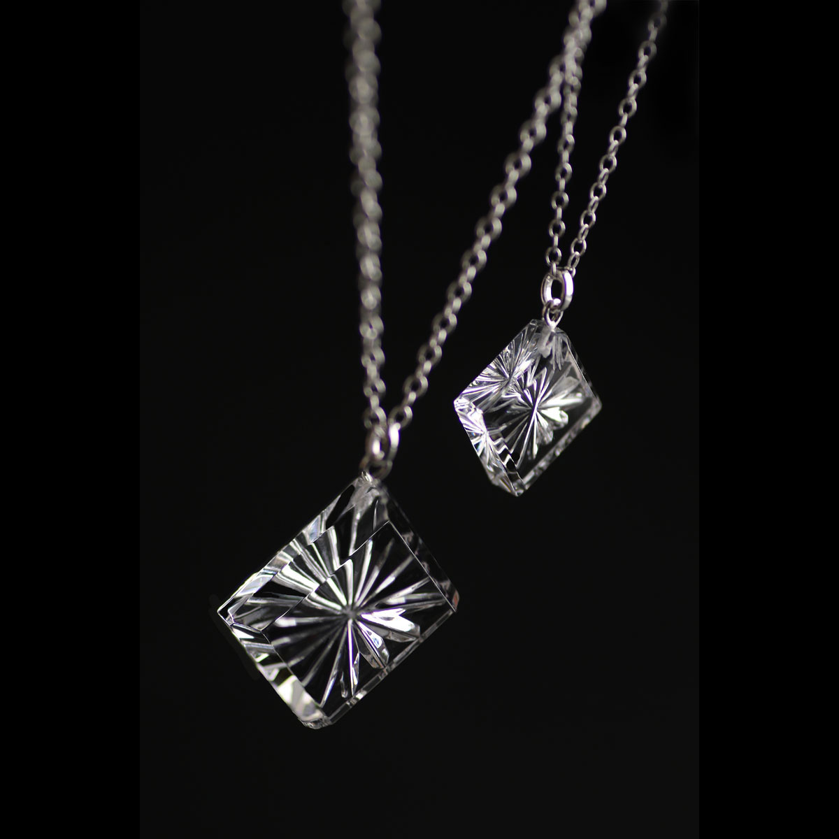 Cashs Ireland Diamond Newgrange Pendant Crystal Necklace, Large